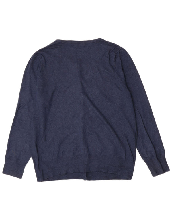 Marks & Spencer Womens Cardigan Sweater UK 16 Large Navy Blue