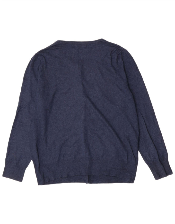 Marks & Spencer Womens Cardigan Sweater UK 16 Large Navy Blue