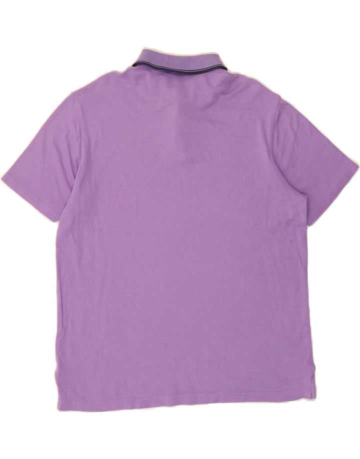 IZOD Mens Polo Shirt Medium Purple Cotton Vintage Izod and Second-Hand Izod from Messina Hembry 