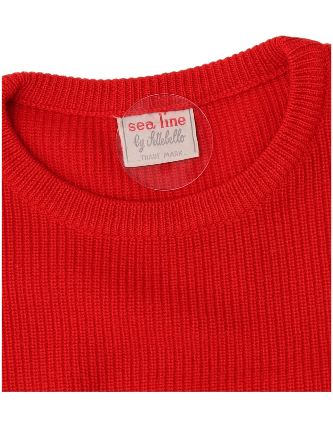 Vintage Mens Crew Neck Jumper Sweater Medium Red Virgin Wool