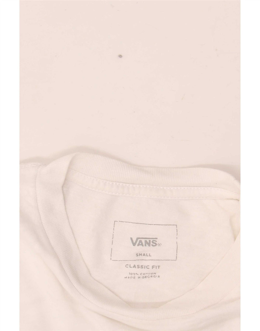 Vans Mens Classic Fit Graphic T-Shirt Top Small White
