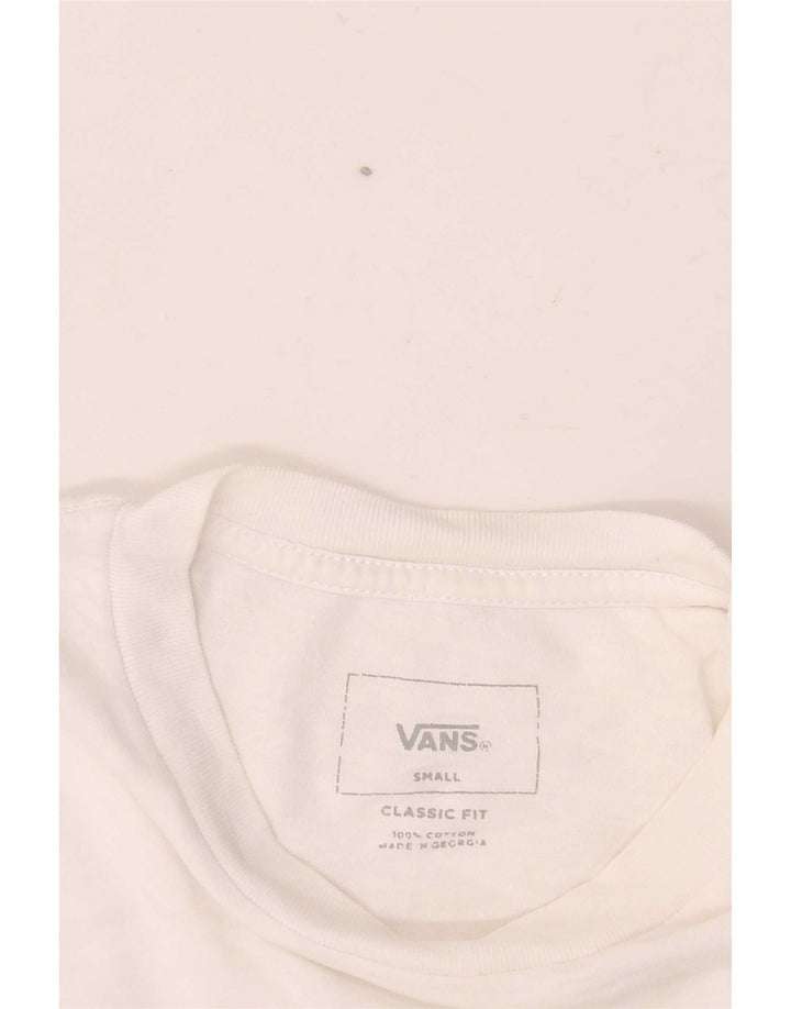 Vans Mens Classic Fit Graphic T-Shirt Top Small White