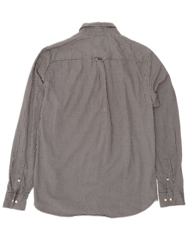 Superdry Mens Shirt Medium Black Gingham Cotton