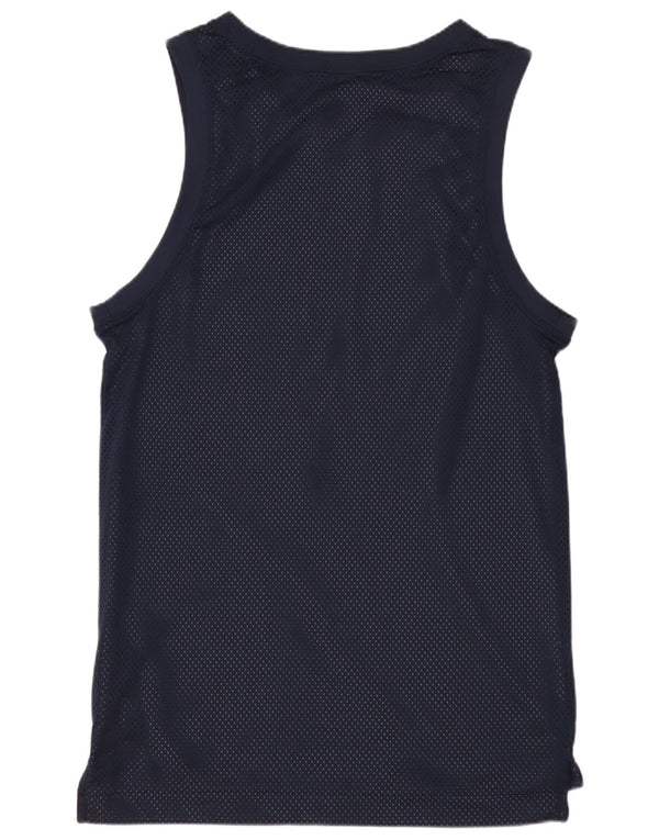NIKE Mens Graphic Vest Top Small Navy Blue Polyester
