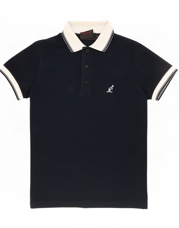 AUSTRALIAN L'ALPINA Mens Polo Shirt IT 46 Small Navy Blue Cotton