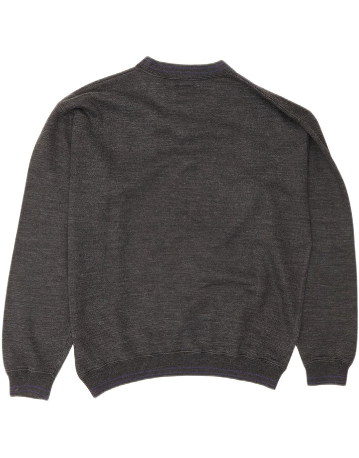 Vintage Mens Sweatshirt Jumper Large Grey Cotton