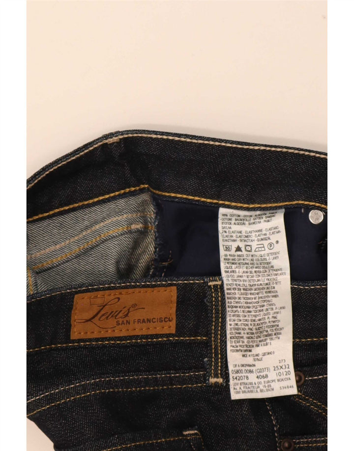 Levi's Womens Bold Curve Straight Jeans W25 L32 Black Cotton