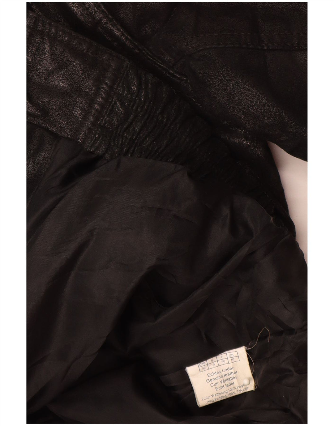 VINTAGE Mens Leather Jacket UK 40 Large Black Colourblock Leather