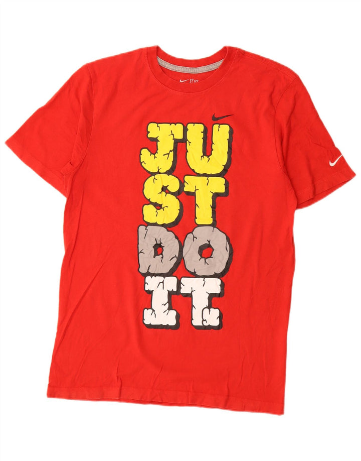 Nike Mens Standard Fit Graphic T-Shirt Top Small Red Cotton