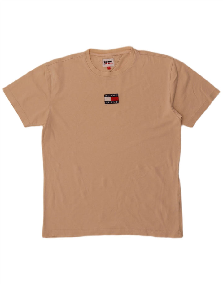 Tommy Hilfiger Mens Graphic T-Shirt Top Medium Beige Cotton
