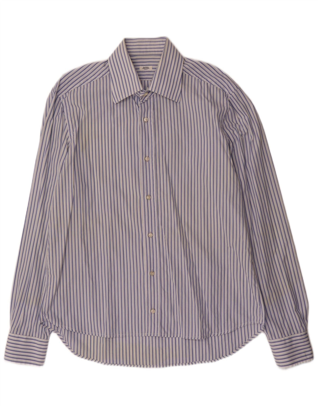 Barba Mens Shirt Size 17 XL Blue Striped