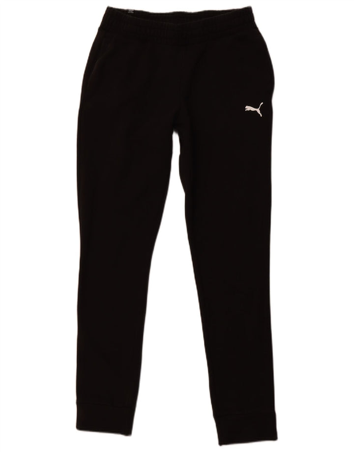 PUMA Mens Tracksuit Trousers Small  Black Cotton