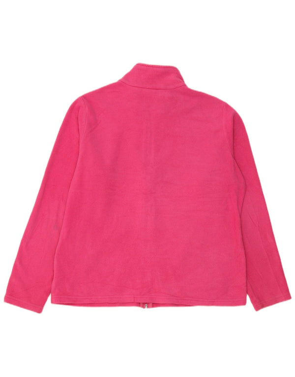Marks & Spencer Womens Fleece Jacket UK 18 XL Pink Polyester
