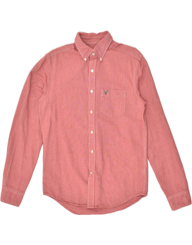 AMERICAN EAGLE Mens Classic Fit Shirt Small Pink Cotton | Vintage American Eagle | Thrift | Second-Hand American Eagle | Used Clothing | Messina Hembry 