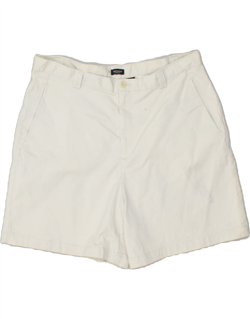 DOCKERS Womens Khakis Casual Shorts US 14 XL W32 Off White Cotton | Vintage Dockers | Thrift | Second-Hand Dockers | Used Clothing | Messina Hembry 