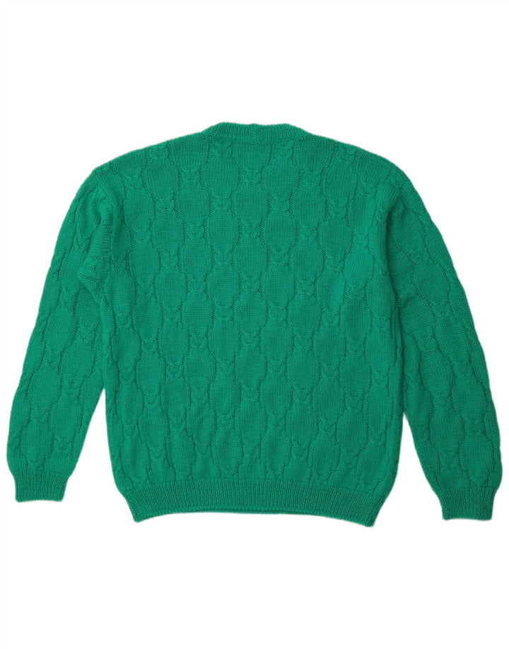 VINTAGE Mens Crew Neck Jumper Sweater XL Green