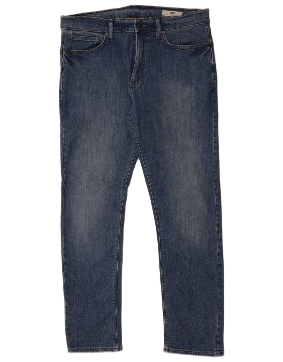 Marks & Spencer Mens Slim Jeans W34 L31 Blue Cotton