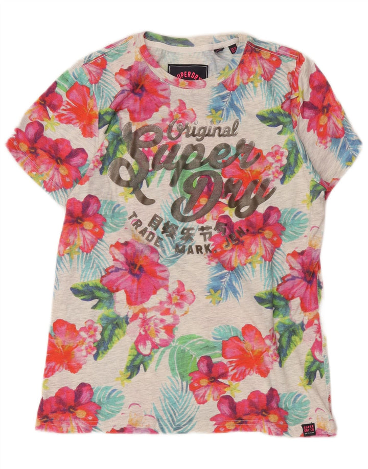 SUPERDRY Womens Heritage Graphic T-Shirt Top UK 14 Medium Multicoloured