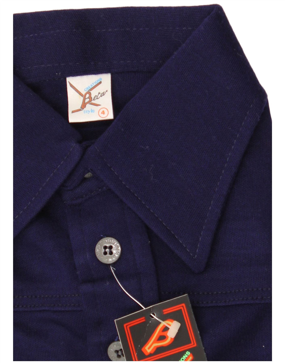 BETA Womens Pullover Shirt US 4 Small Navy Blue Acrylic