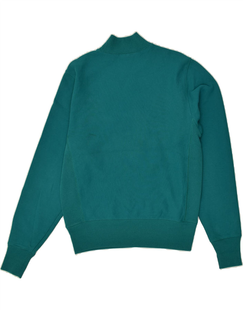 CHAMPION Womens Turtle Neck Sweatshirt Jumper UK 10 Small Green Cotton | Vintage Champion | Thrift | Second-Hand Champion | Used Clothing | Messina Hembry 