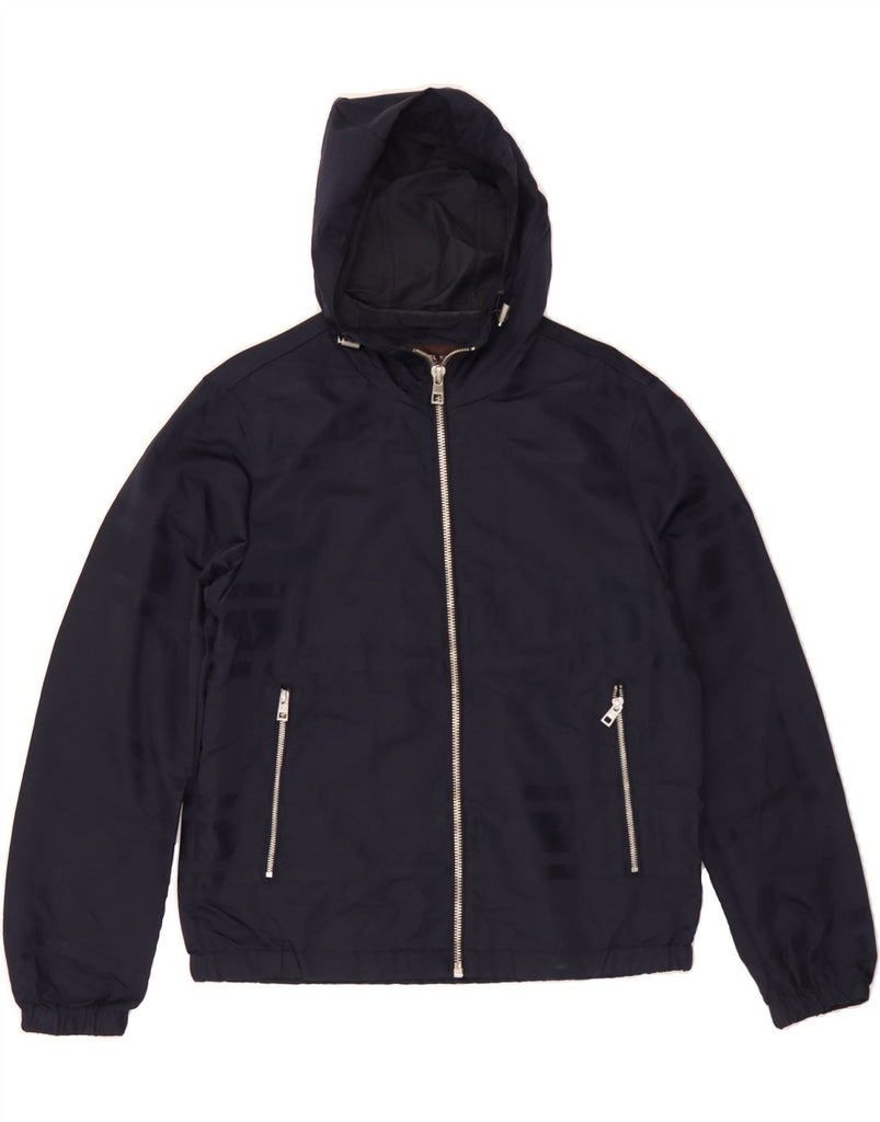 MICHAEL KORS Mens Hooded Windbreaker Jacket UK 36 Small Navy Blue Nylon Vintage Michael Kors and Second-Hand Michael Kors from Messina Hembry 