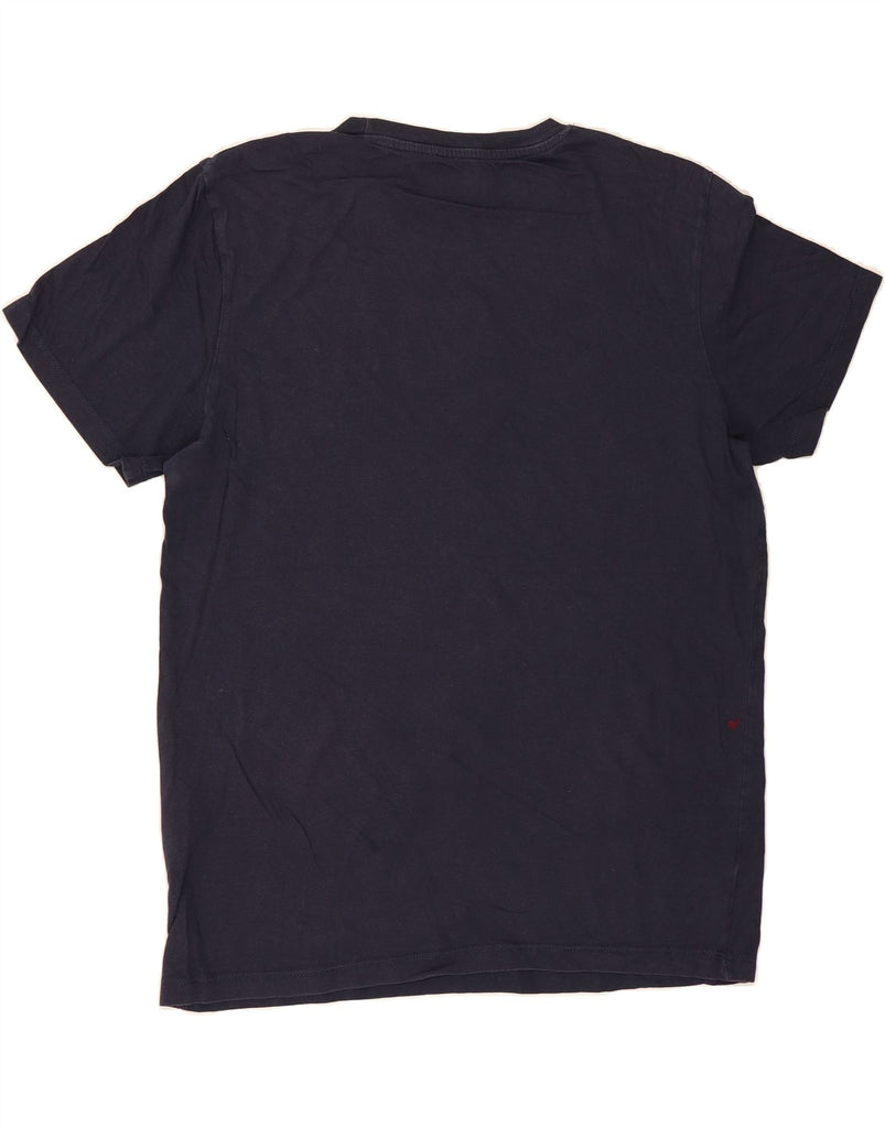 JACK & JONES Mens Graphic T-Shirt Top Medium Navy Blue Cotton Vintage Jack & Jones and Second-Hand Jack & Jones from Messina Hembry 