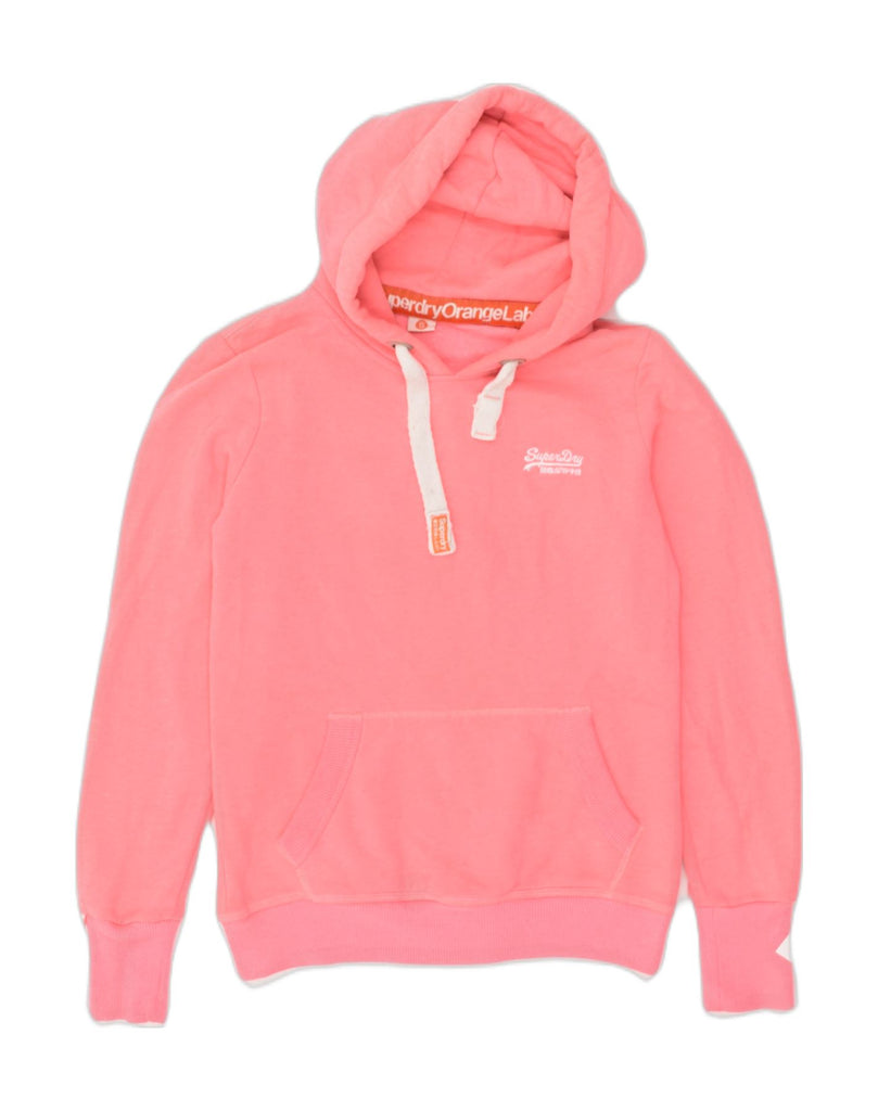 SUPERDRY Womens Hoodie Jumper UK 10 Small Pink Cotton | Vintage Superdry | Thrift | Second-Hand Superdry | Used Clothing | Messina Hembry 