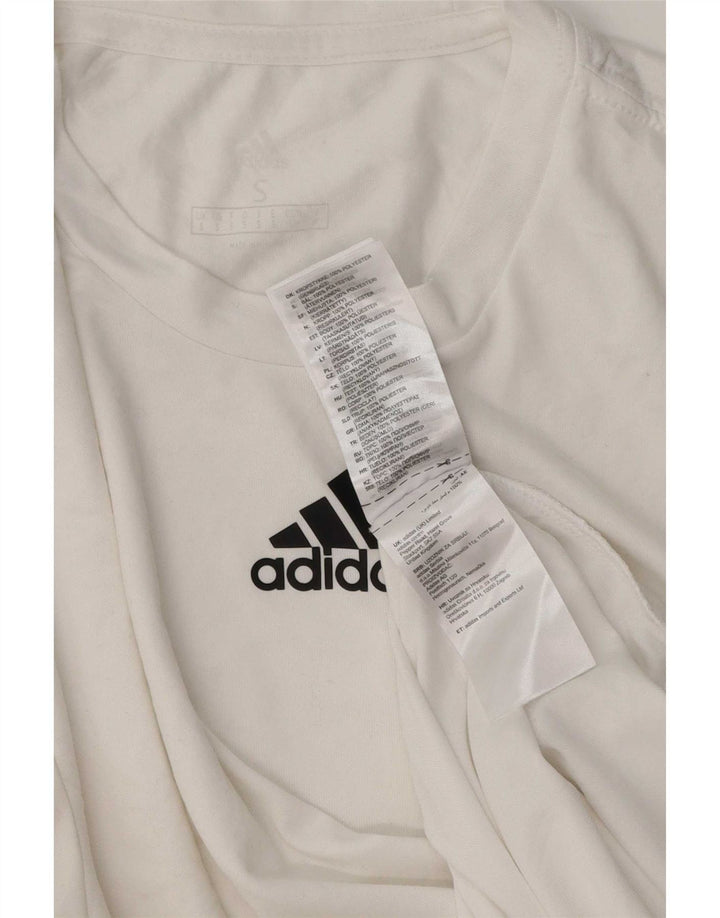 Adidas Mens Aeroready T-Shirt Top Small White Polyester