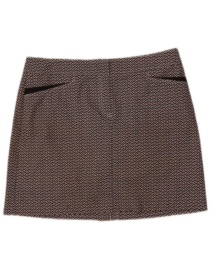 Izod Womens Golf Mini Skirt US 8 Medium W32 Black Geometric Polyester
