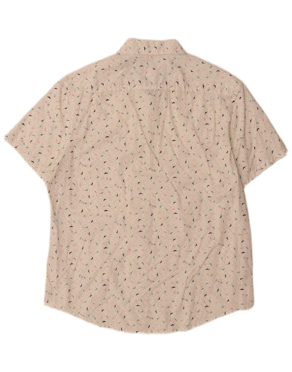 Penguin Mens Heritage Short Sleeve Slim Fit Shirt Large White Spotted