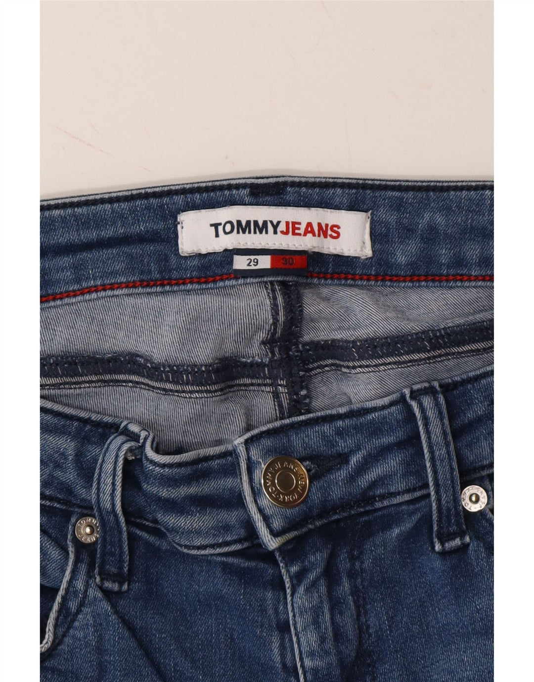 TOMMY HILFIGER Womens Skinny Jeans W29 L27 Blue Vintage Tommy Hilfiger and Second-Hand Tommy Hilfiger from Messina Hembry 