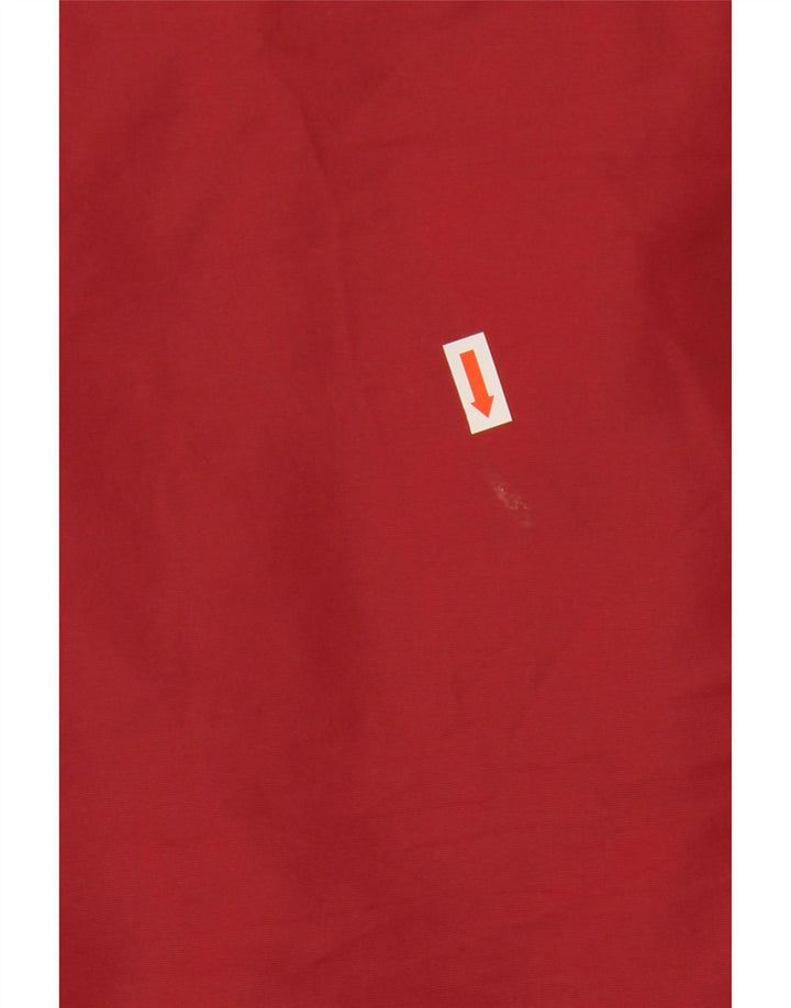 JACK & JONES Mens Hooded Windbreaker Jacket UK 38 Medium Red Colourblock