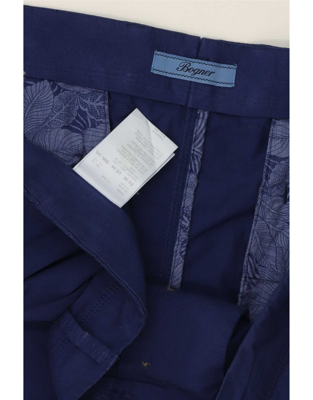 Bogner Mens Modern Fit Cargo Shorts 3XL W44 Blue Cotton