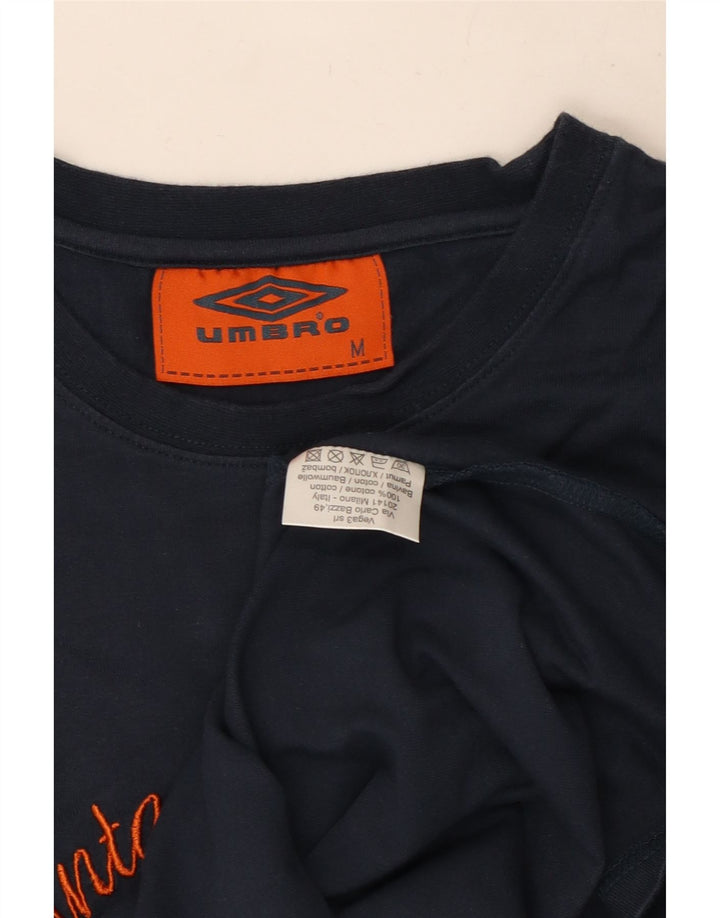 Umbro Mens Graphic T-Shirt Top Medium Navy Blue Cotton