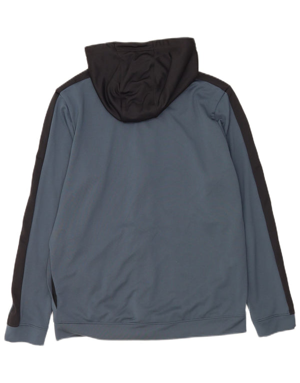 Under Armour Mens Zip Hoodie Sweater Medium Navy Blue Colourblock Polyester