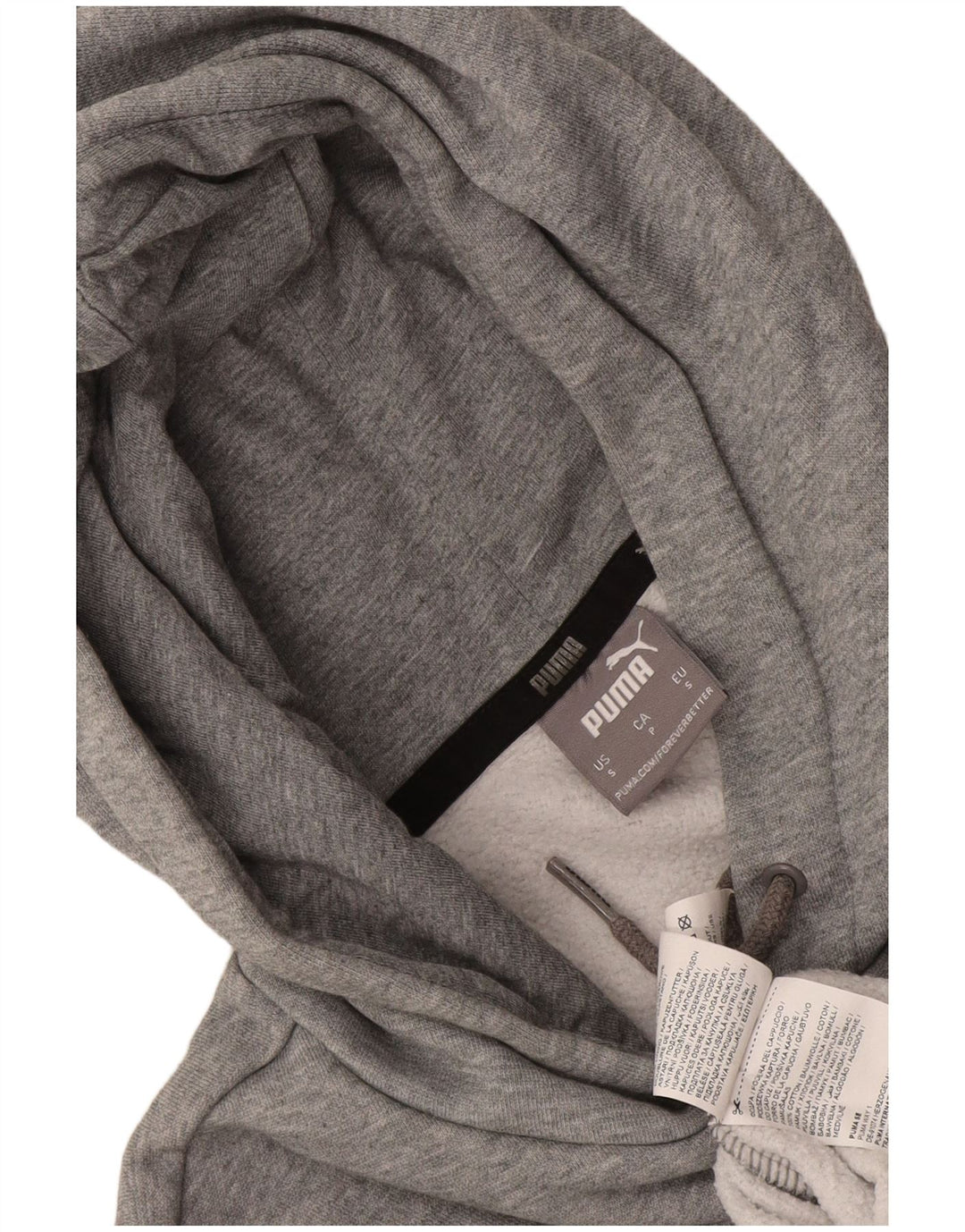 Puma Mens Graphic Hoodie Jumper Small Grey Cotton