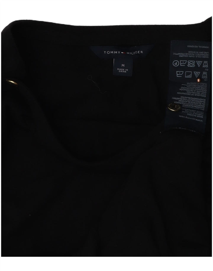 Tommy Hilfiger Womens Top 3/4 Sleeve UK 12 Medium Black Cotton