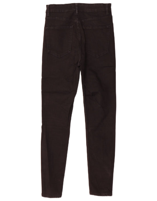 Zara Womens High Waist Skinny Jeans EU 38 Small W28 L28 Black Cotton