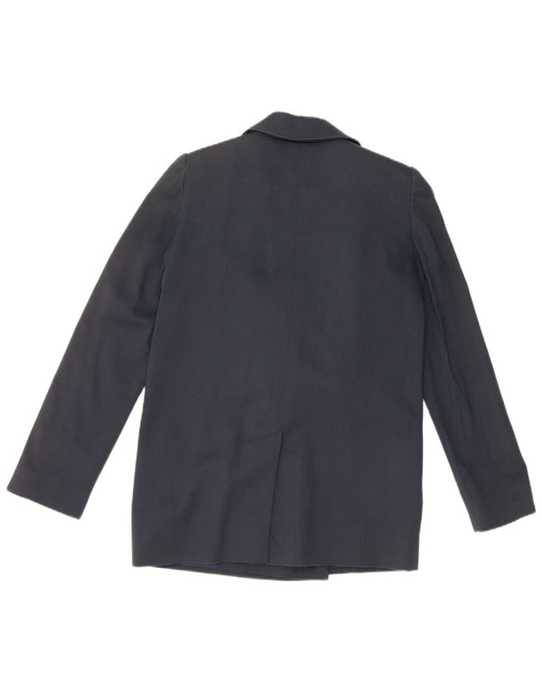 Red Valentino Womens 1 Button Blazer Jacket UK 12 Medium Navy Blue Cotton