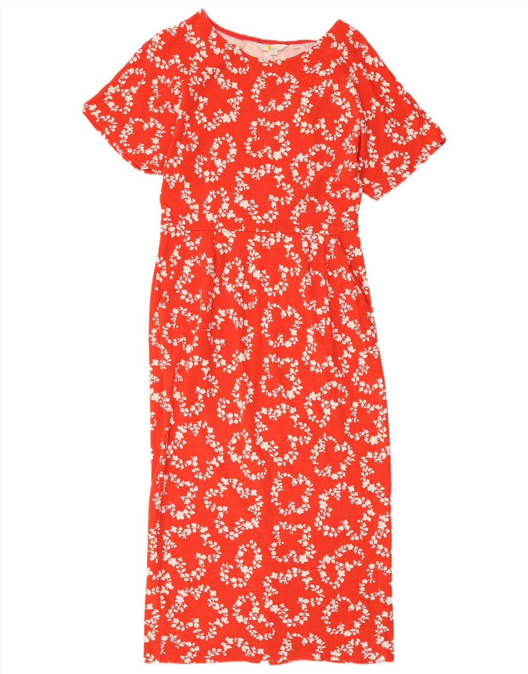 Boden Womens Sheath Dress UK 12 Medium Red Floral Viscose