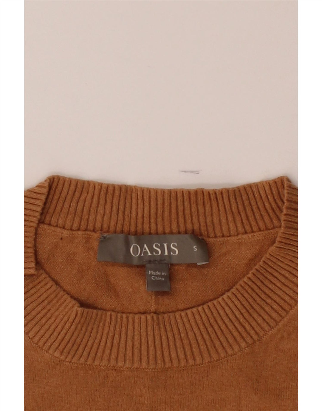 OASIS Womens Crew Neck Jumper Sweater UK 10 Small Brown Viscose Vintage Oasis and Second-Hand Oasis from Messina Hembry 