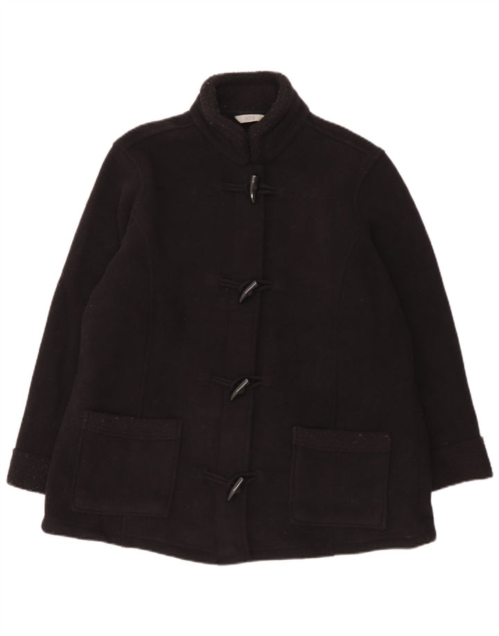 Marks & Spencer Womens Oversized Duffle Coat UK 20 2XL Black Polyester