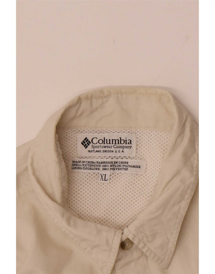 Columbia Mens Shirt XL White Polyester
