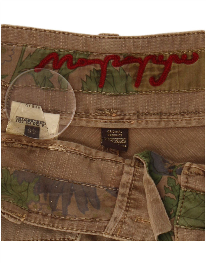 Napapijri Womens A-Line Skirt IT 46 Large W36 Beige Cotton