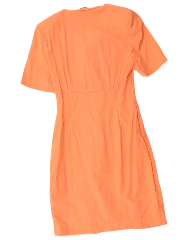 Vintage Womens Sheath Dress UK 10 Small Orange