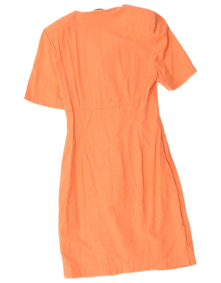 Vintage Womens Sheath Dress UK 10 Small Orange