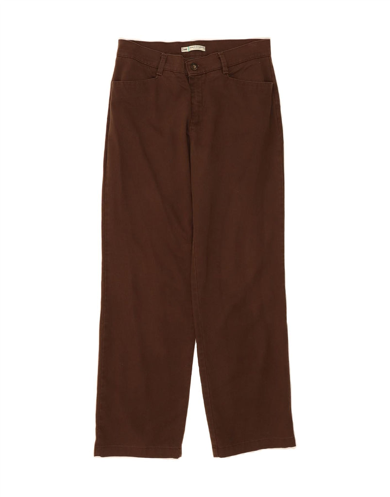 LEE Womens Relaxed Fit Straight Casual Trousers US 10 Large W32 L30 Brown Vintage Lee and Second-Hand Lee from Messina Hembry 