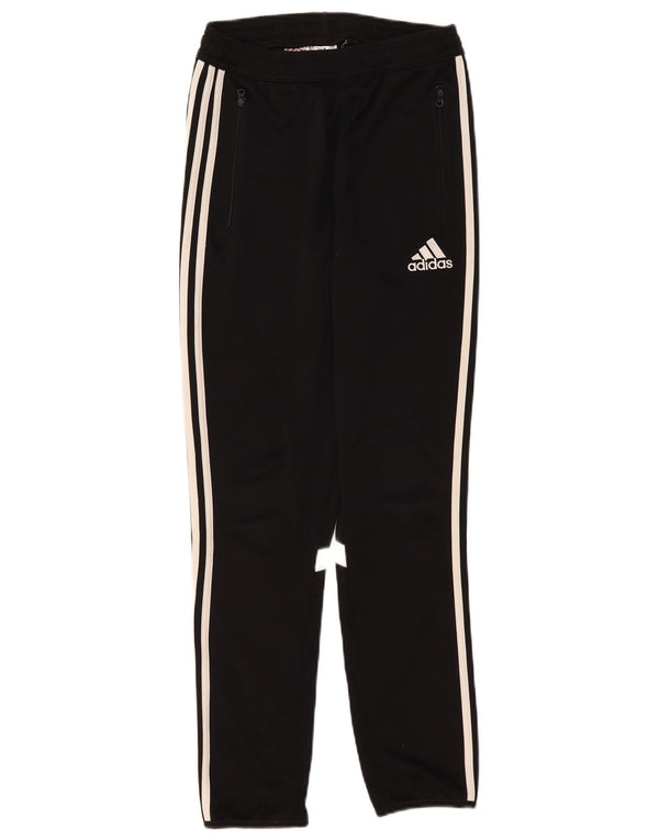Adidas Boys Climacool Tracksuit Trousers 13-14 Years XL Black Polyester