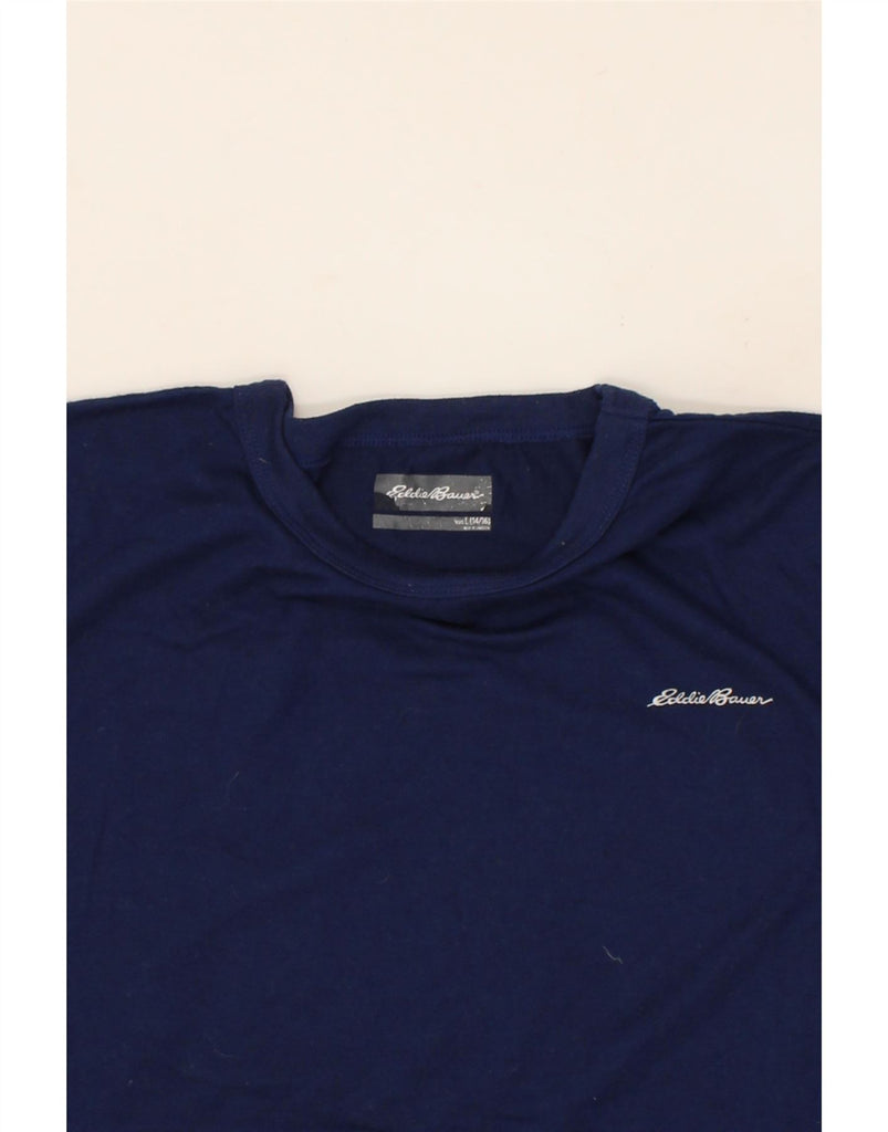 EDDIE BAUER Girls T-Shirt Top 14-15 Years Large  Navy Blue Polyester Vintage Eddie Bauer and Second-Hand Eddie Bauer from Messina Hembry 