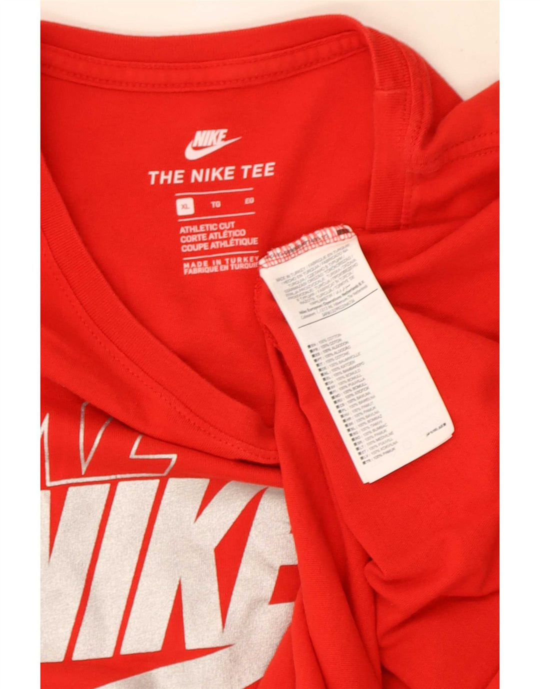 Nike Mens Graphic T-Shirt Top XL Red Cotton